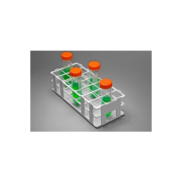 Bel-Art Bel-Art No-Wire#&153; PP Test Tube Rack 187450004, For 25-30mm Tubes, 21 Places, White, 1/PK 187450004 - main